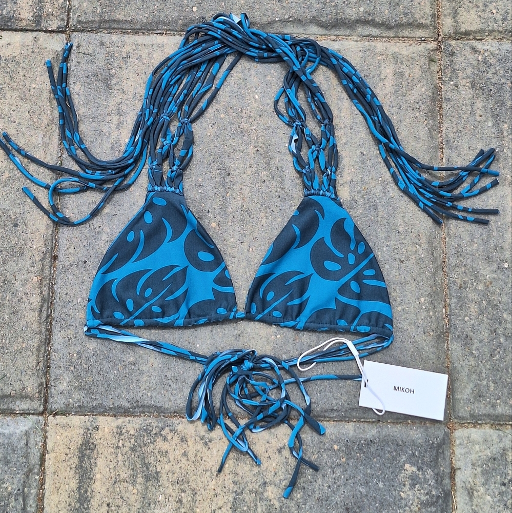 Mikoh Venezuela Tropical Blue Bikini Top